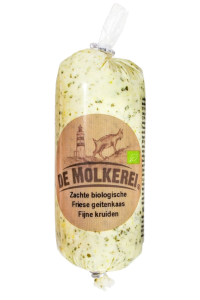 30007_De Molkerei® Biologische Friese Geitenkaasrolletje Fijne kruiden 120g
